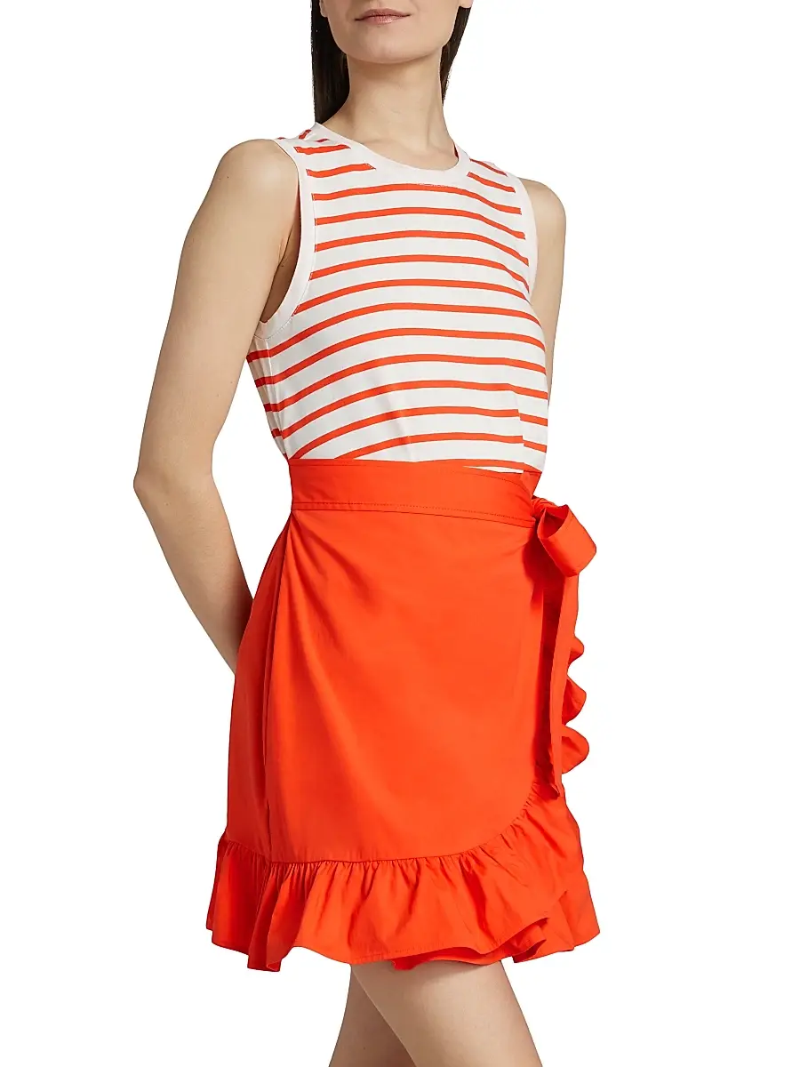 Cinq à Sept Women's Mahlia Striped Tie-Waist Minidress | Thumbnail 4