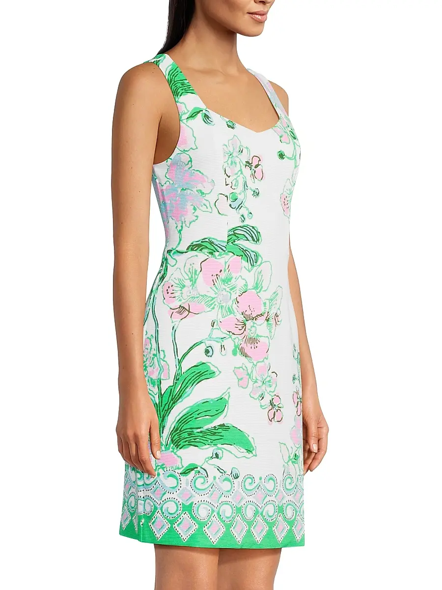 Lilly Pulitzer Women's Del Rey Orchids on the Avenue Shift Dress | Thumbnail 4 Lilly Pulitzer Women's Del Rey Orchids on the Avenue Shift Dress | Thumbnail 4