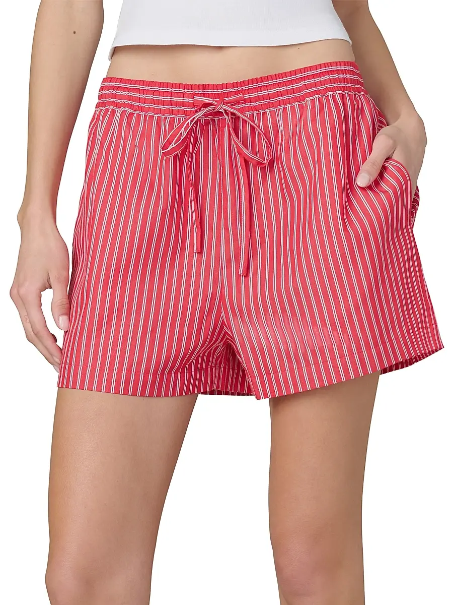 Joe's Jeans Women's The Boxer Pinstriped Cotton Shorts | Thumbnail 3 Joe's Jeans Women's The Boxer Pinstriped Cotton Shorts | Thumbnail 3