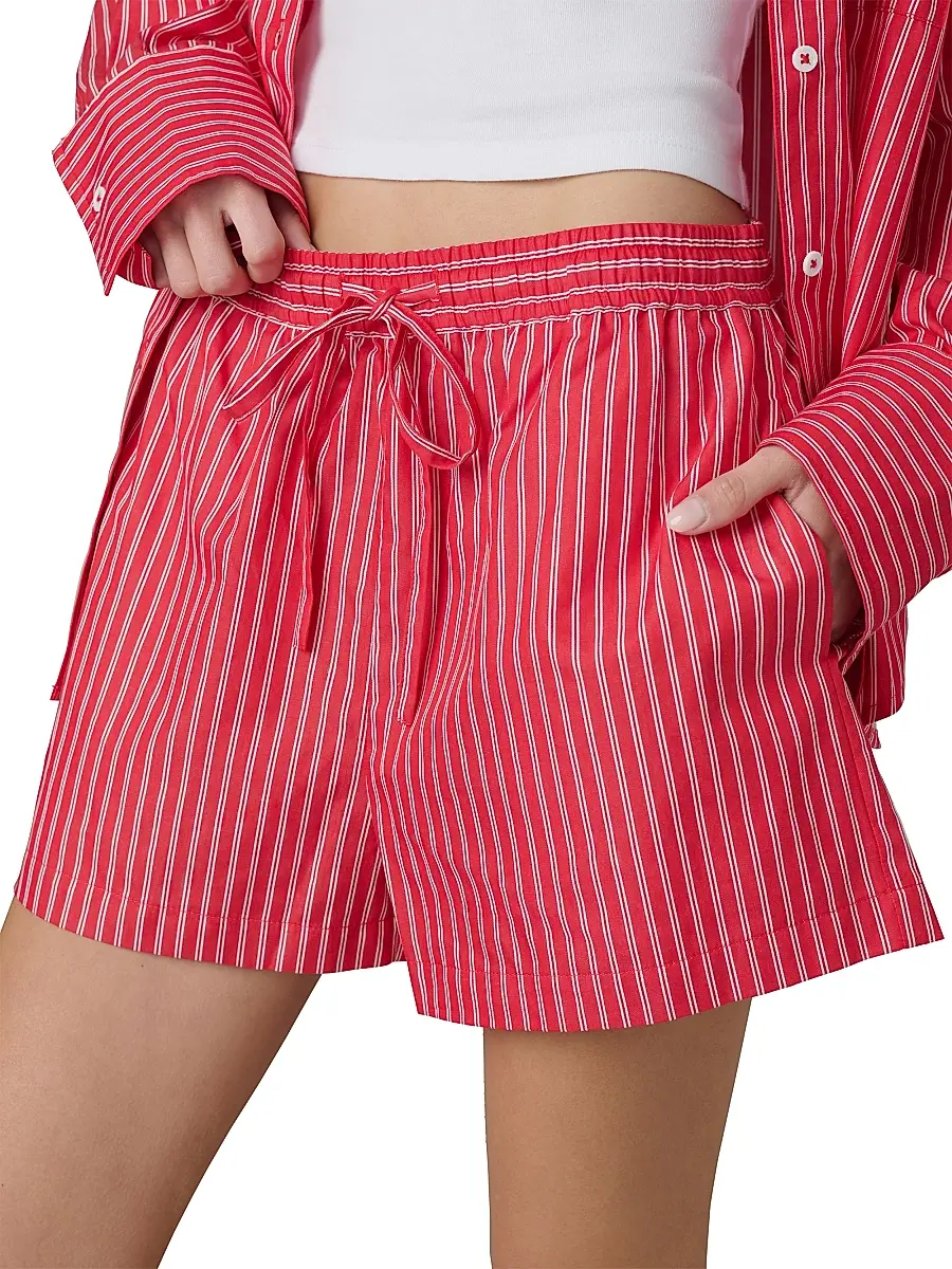 Joe's Jeans Women's The Boxer Pinstriped Cotton Shorts | Thumbnail 6 Joe's Jeans Women's The Boxer Pinstriped Cotton Shorts | Thumbnail 6