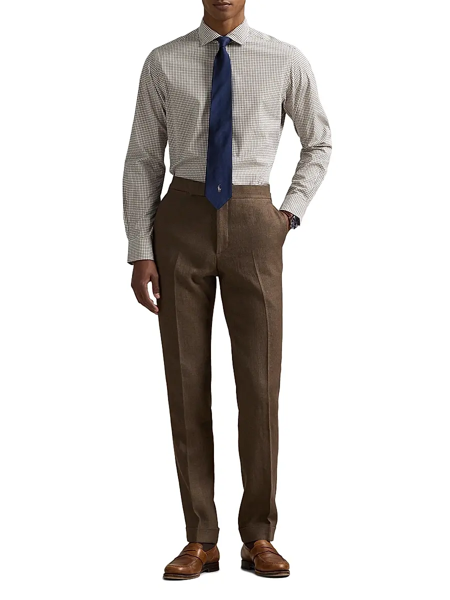 Polo Ralph Lauren Men's Glen Plaid Cotton Poplin Button-Front Shirt | Thumbnail 7 Polo Ralph Lauren Men's Glen Plaid Cotton Poplin Button-Front Shirt | Thumbnail 7