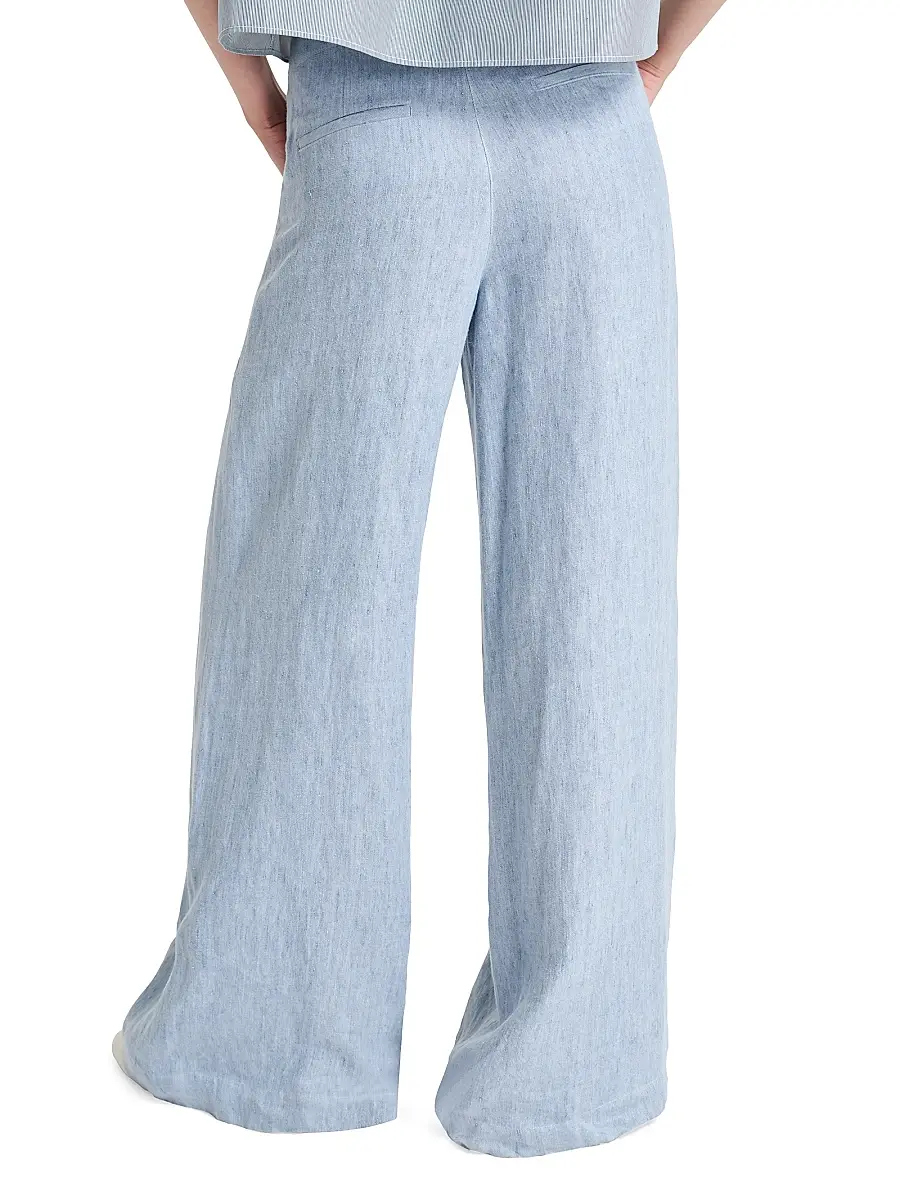 TWP Women's Demie Hemp High-Rise Wide-Leg Pants | Thumbnail 3