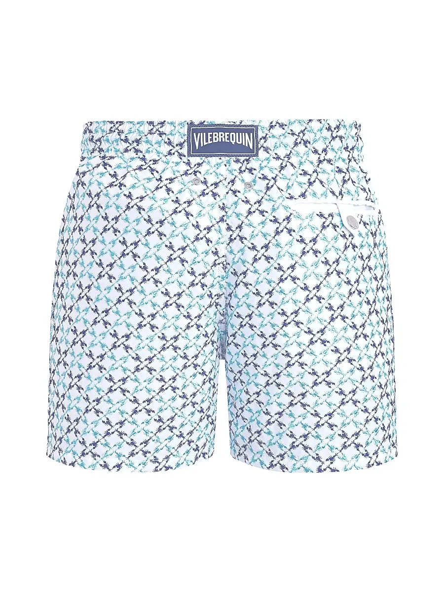 Vilebrequin Men's Homard Embroidered Swim Trunks | Thumbnail 2