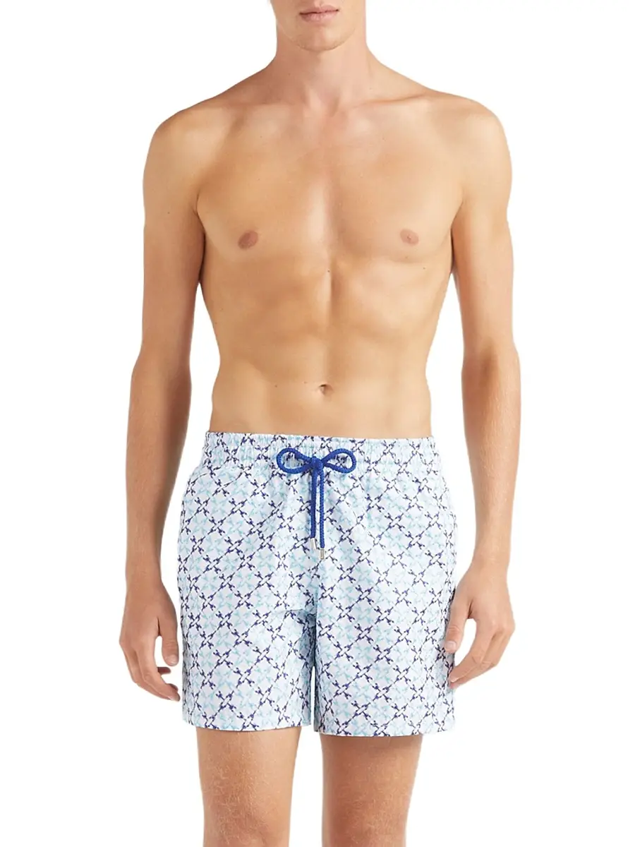 Vilebrequin Men's Homard Embroidered Swim Trunks | Thumbnail 3