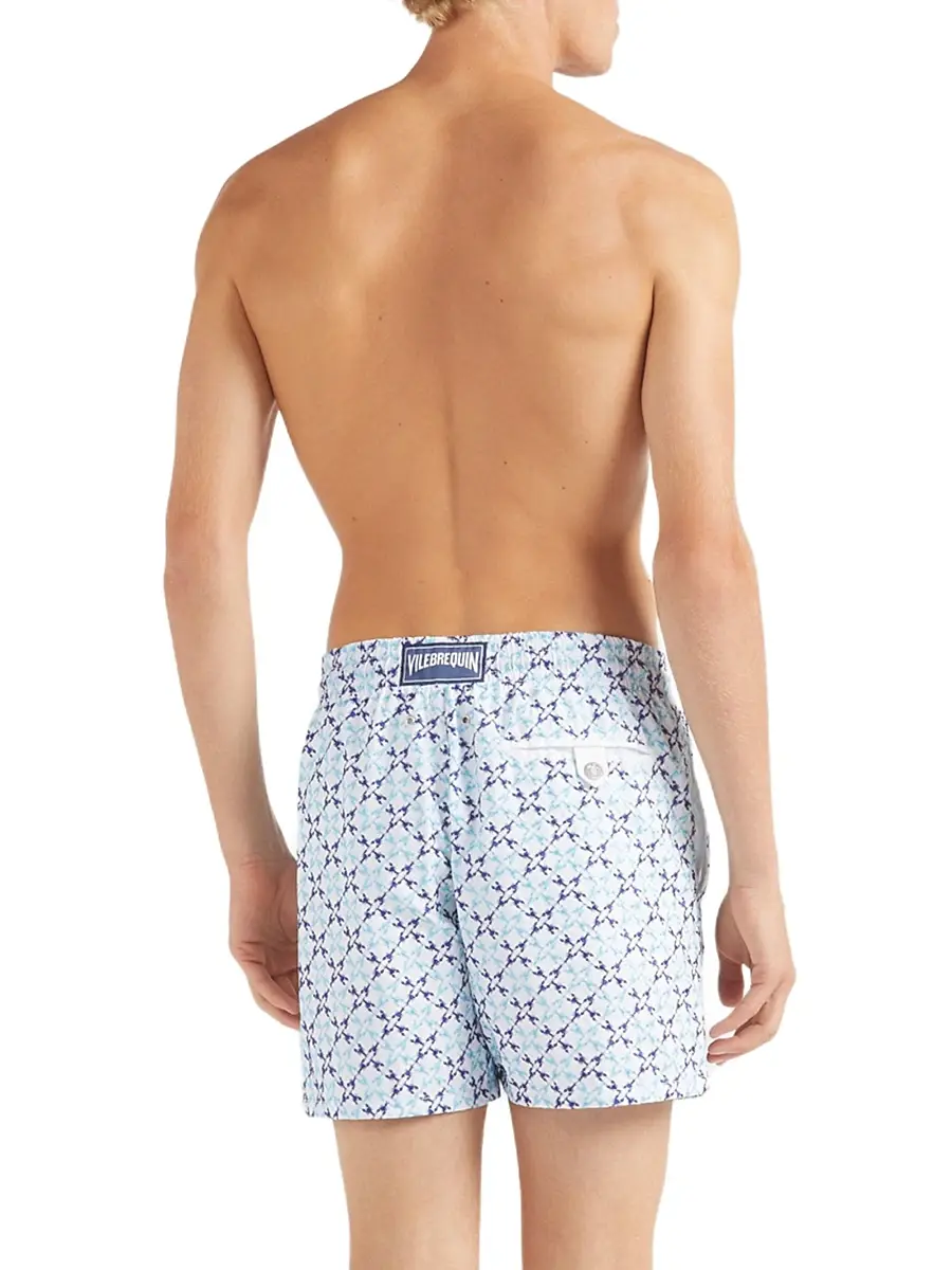 Vilebrequin Men's Homard Embroidered Swim Trunks | Thumbnail 4