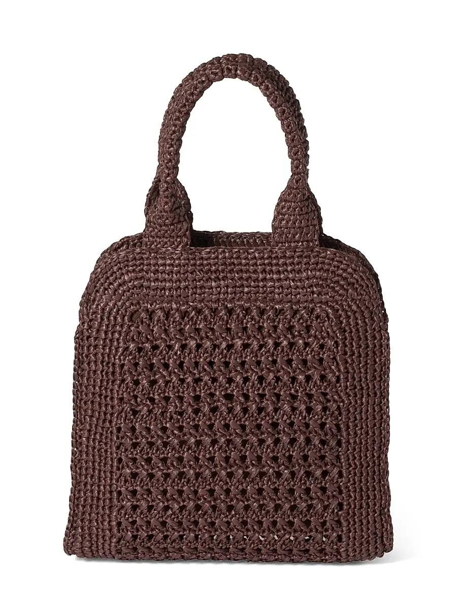 Miu Miu Women's Raffia-Effect Woven Tote Bag - Dark Brown | Thumbnail 3 Miu Miu Women's Raffia-Effect Woven Tote Bag - Dark Brown | Thumbnail 3