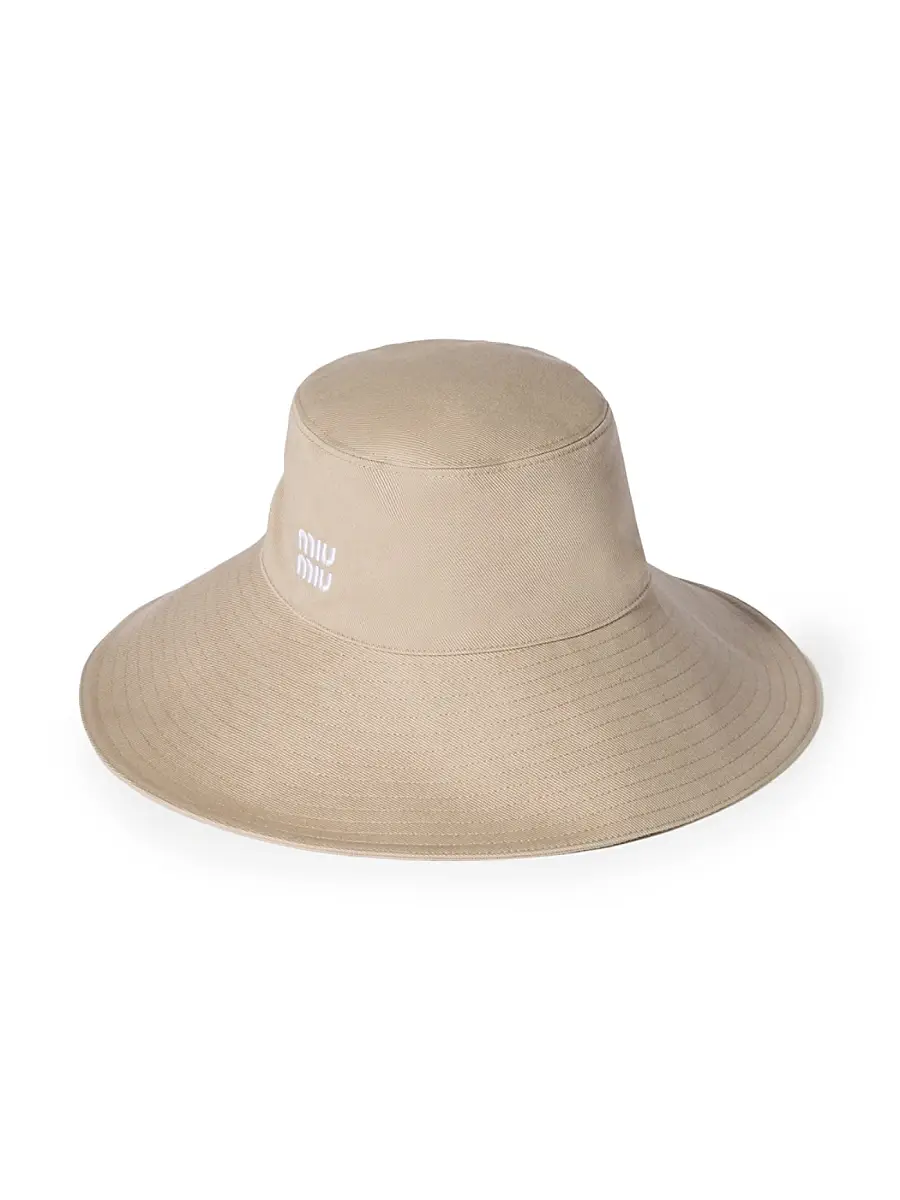 Miu Miu Women's Denim Hat - Brown | Thumbnail 3