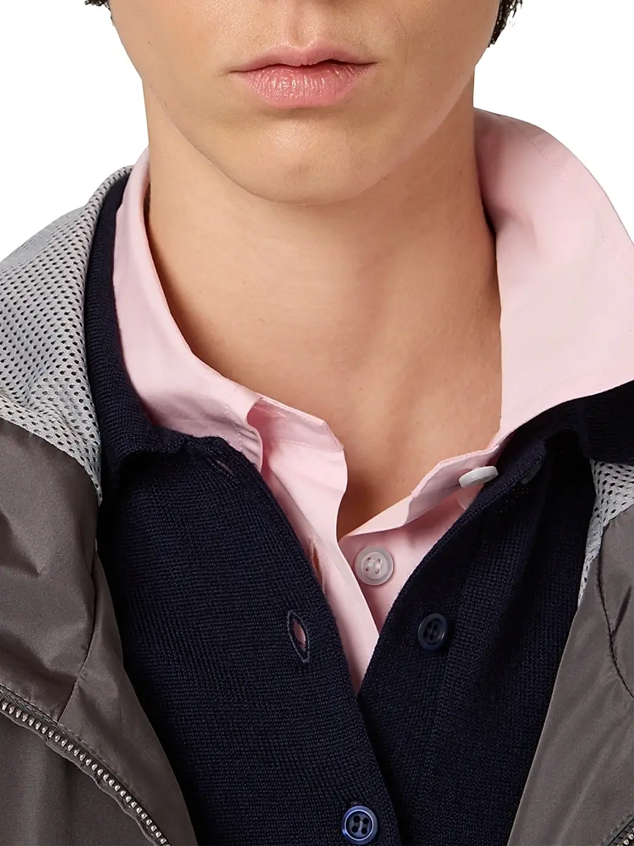 Miu Miu Women's Technical Silk Zipper Blouson Jacket - Grey | Thumbnail 4 Miu Miu Women's Technical Silk Zipper Blouson Jacket - Grey | Thumbnail 4