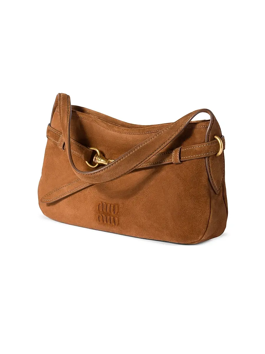 Miu Miu Women's Aventure Suede Bag - Brown | Thumbnail 2 Miu Miu Women's Aventure Suede Bag - Brown | Thumbnail 2