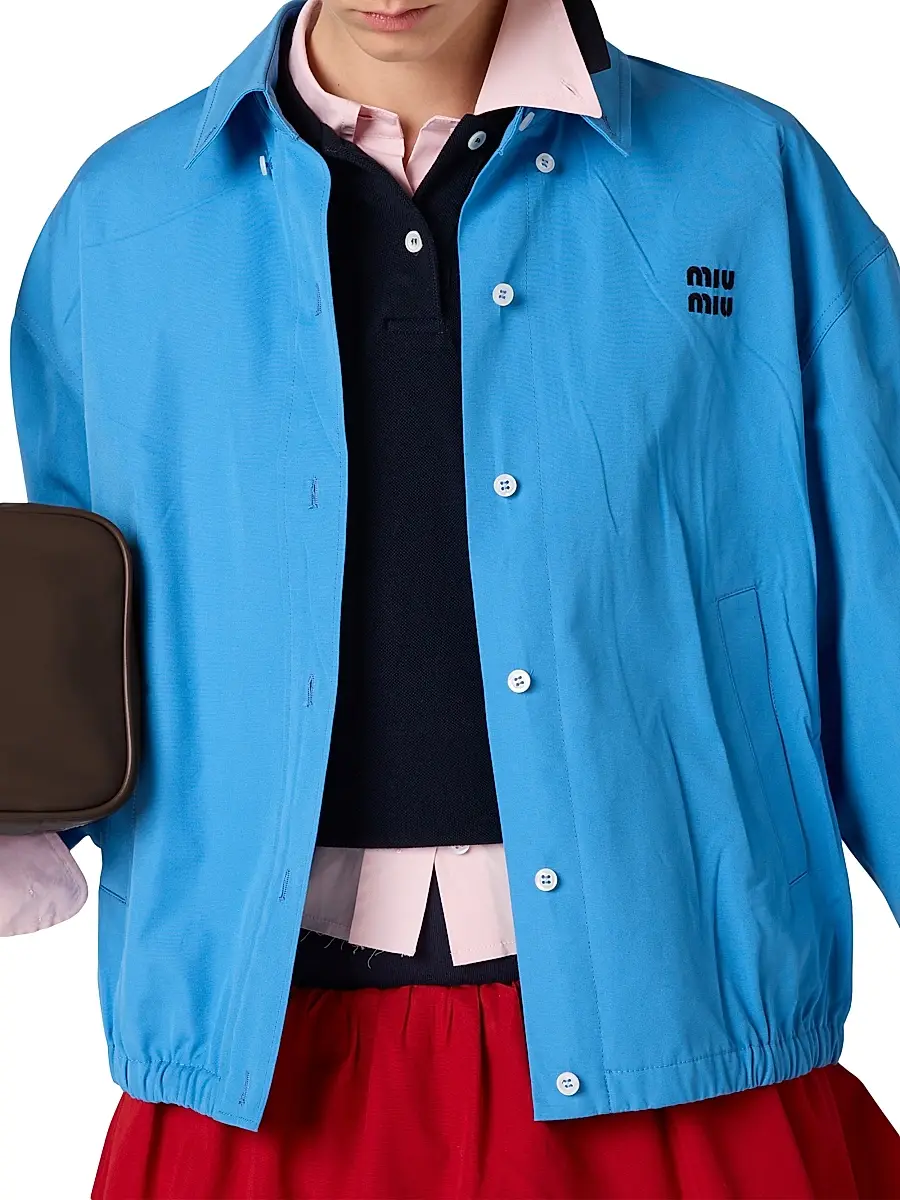 Miu Miu Women's Poplin Blouson Jacket | Thumbnail 4