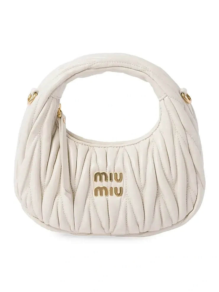 Women's Wander Matelassé Nappa Leather Hobo Mini-Bag Women's Wander Matelassé Nappa Leather Hobo Mini-Bag
