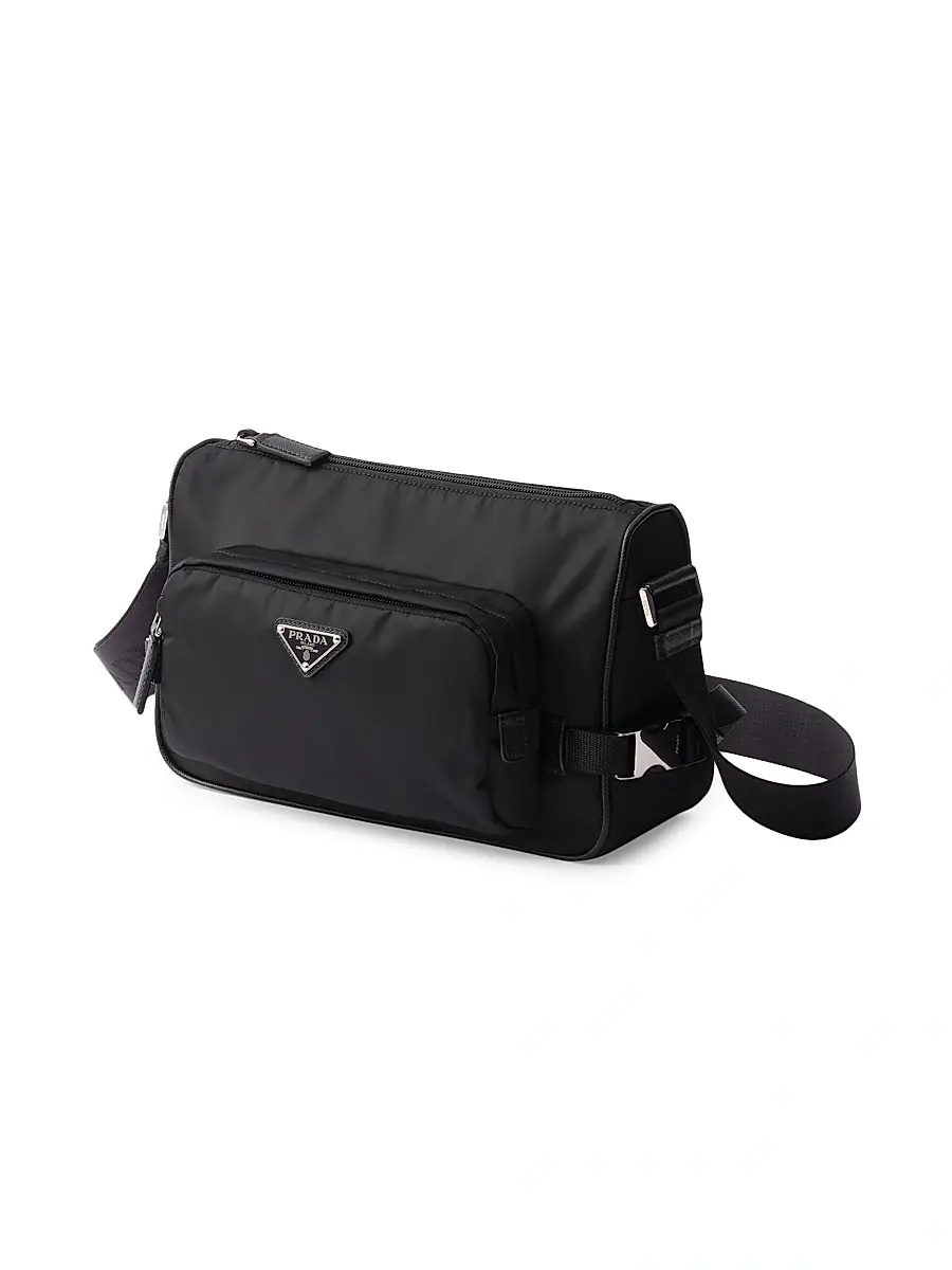 Prada Men's Re-Nylon and Saffiano Leather Shoulder Bag | Thumbnail 2 Prada Men's Re-Nylon and Saffiano Leather Shoulder Bag | Thumbnail 2