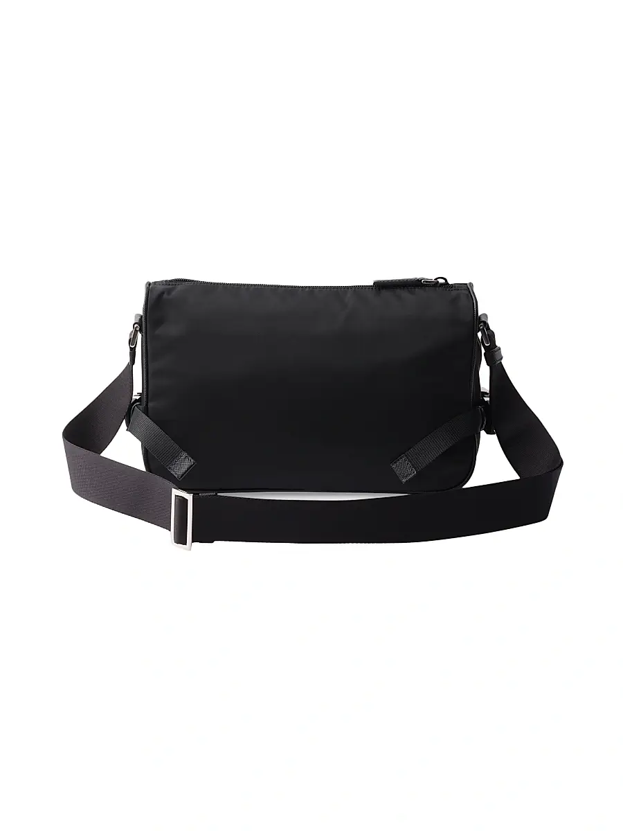 Prada Men's Re-Nylon and Saffiano Leather Shoulder Bag | Thumbnail 3 Prada Men's Re-Nylon and Saffiano Leather Shoulder Bag | Thumbnail 3