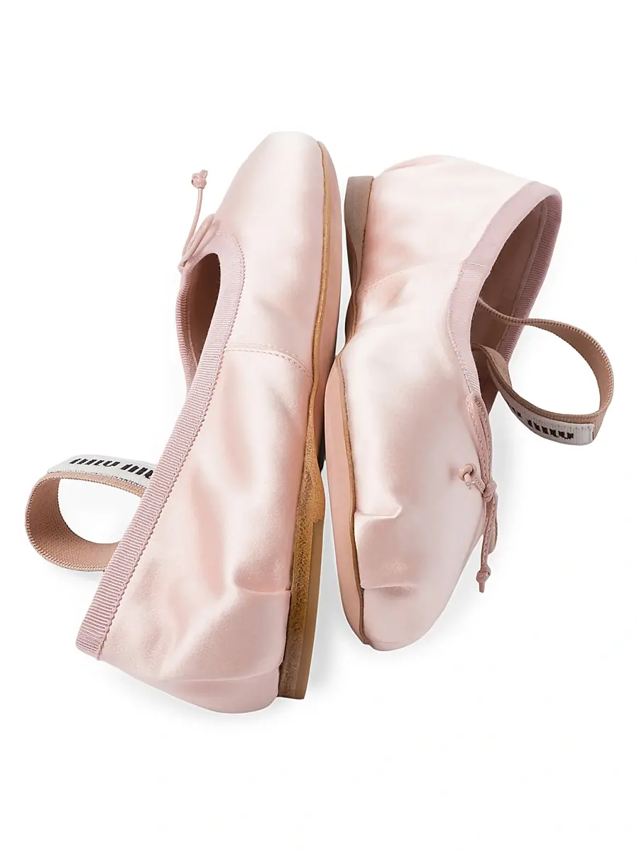 Miu Miu Women's Satin Ballerinas | Thumbnail 3