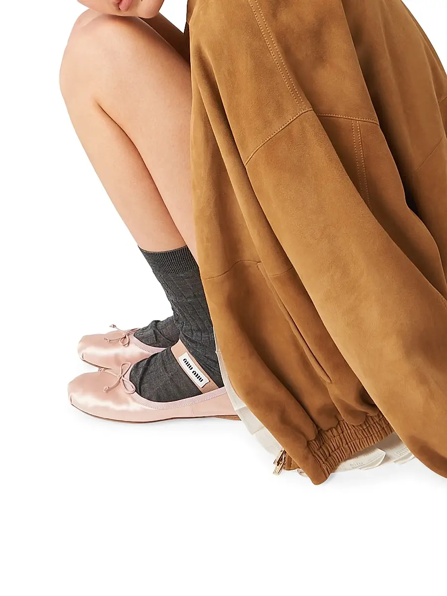 Miu Miu Women's Satin Ballerinas | Thumbnail 4