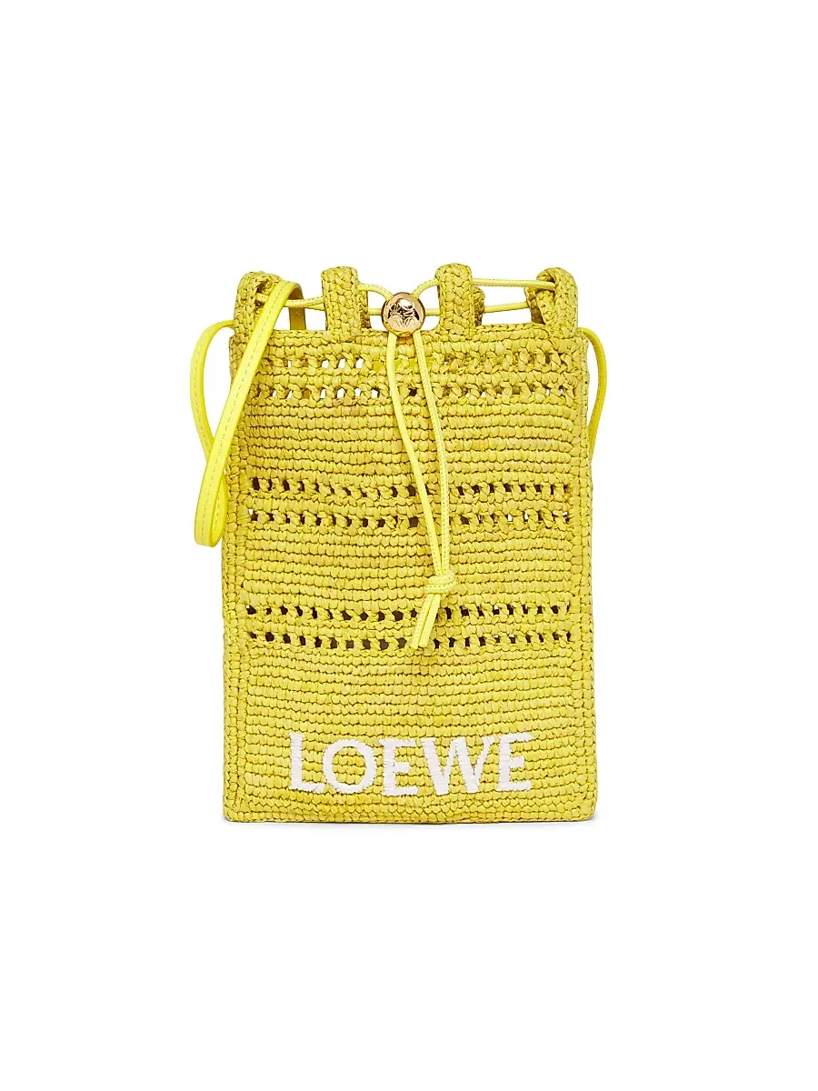 LOEWE Women's x Paula's Ibiza Raffia Crossbody Bag - Yellow | Image 1 LOEWE Women's x Paula's Ibiza Raffia Crossbody Bag - Yellow | Image 1