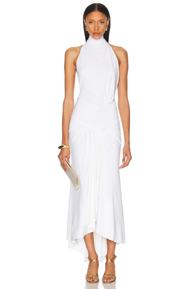Alexandre Vauthier Halter Neck Midi Dress | Image 1 Alexandre Vauthier Halter Neck Midi Dress | Image 1