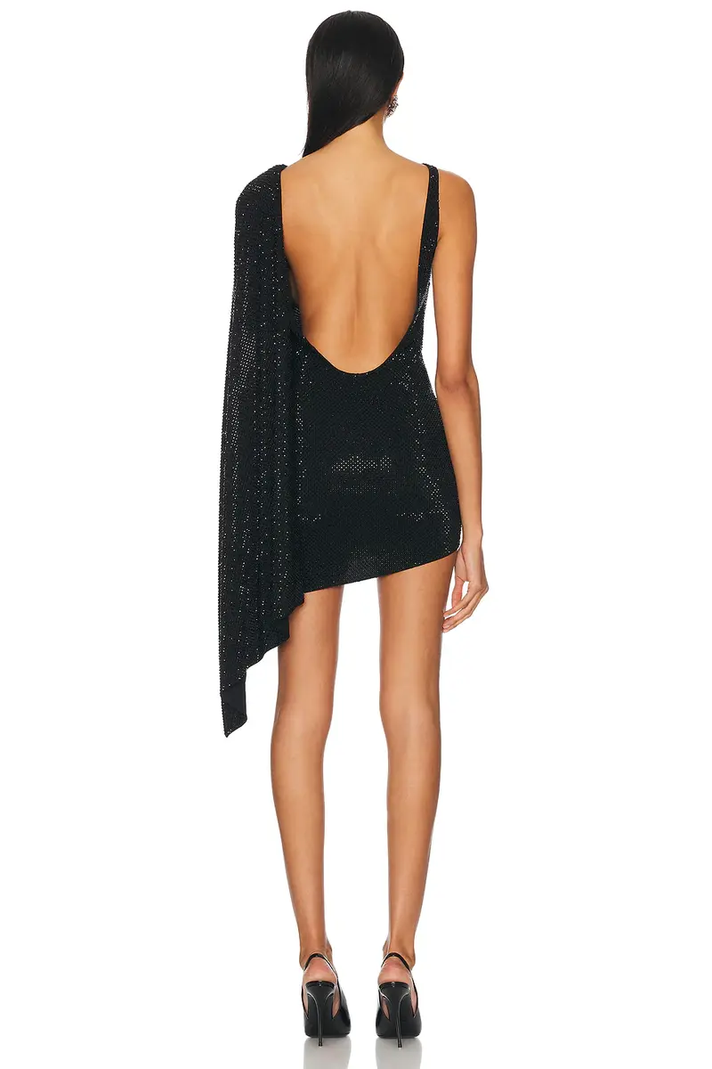 Alexandre Vauthier Macro Crystal Draped Mini Dress | Thumbnail 4 Alexandre Vauthier Macro Crystal Draped Mini Dress | Thumbnail 4