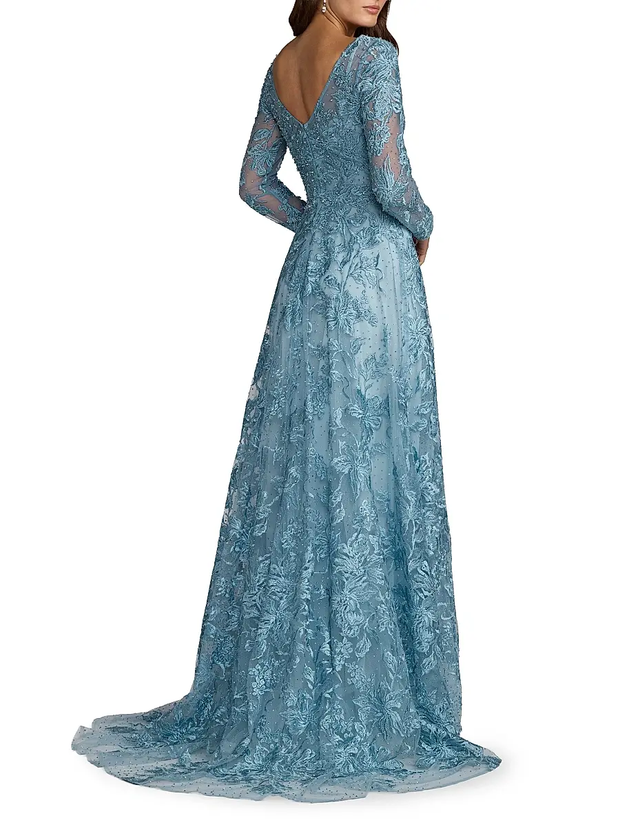 Mac Duggal Women's Evening Crystal-Embellished V-Neck Gown | Thumbnail 2