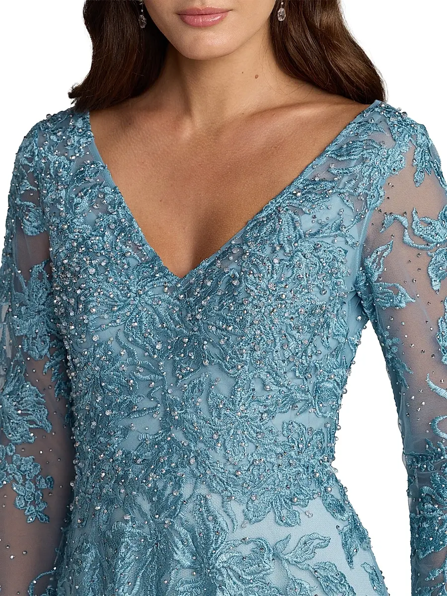 Mac Duggal Women's Evening Crystal-Embellished V-Neck Gown | Thumbnail 3
