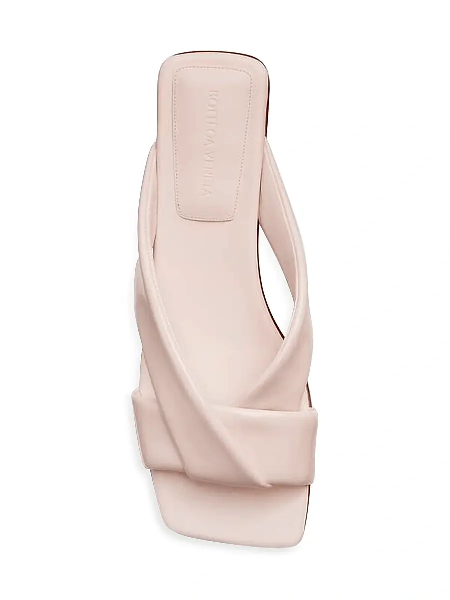 Bottega Veneta Women's Interwoven Leather Flat Sandals - Pink | Thumbnail 5 Bottega Veneta Women's Interwoven Leather Flat Sandals - Pink | Thumbnail 5