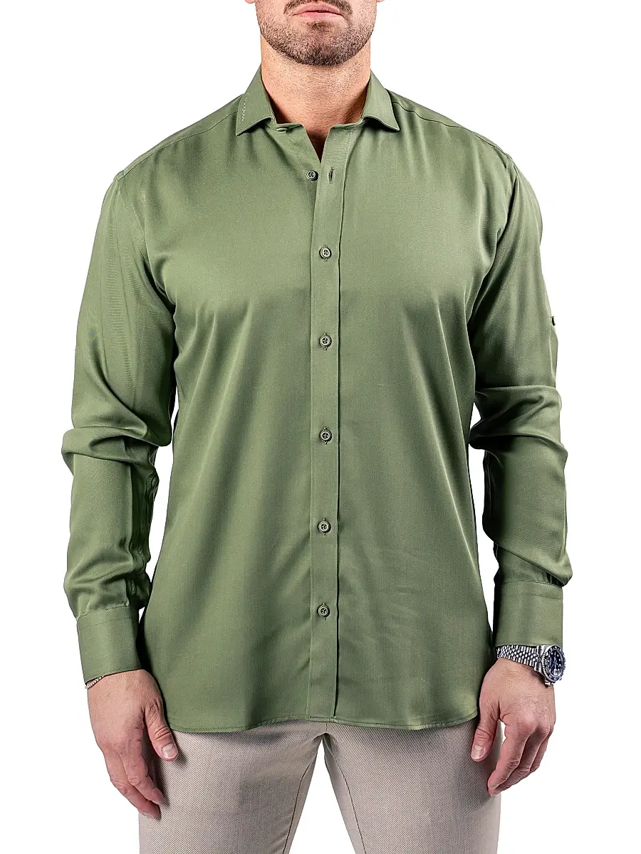 Maceoo Men's Berlin Resistance Shirt - Green | Thumbnail 2 Maceoo Men's Berlin Resistance Shirt - Green | Thumbnail 2
