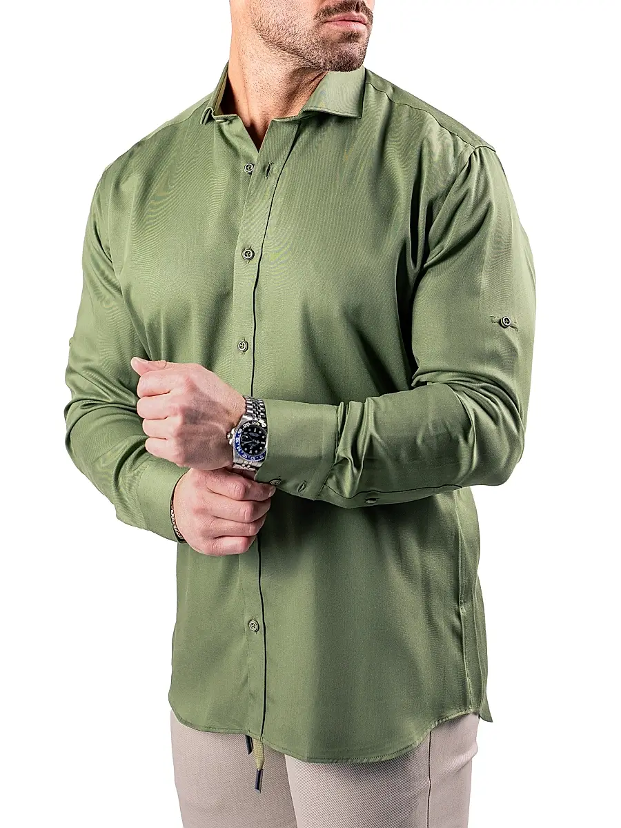 Maceoo Men's Berlin Resistance Shirt - Green | Thumbnail 4 Maceoo Men's Berlin Resistance Shirt - Green | Thumbnail 4