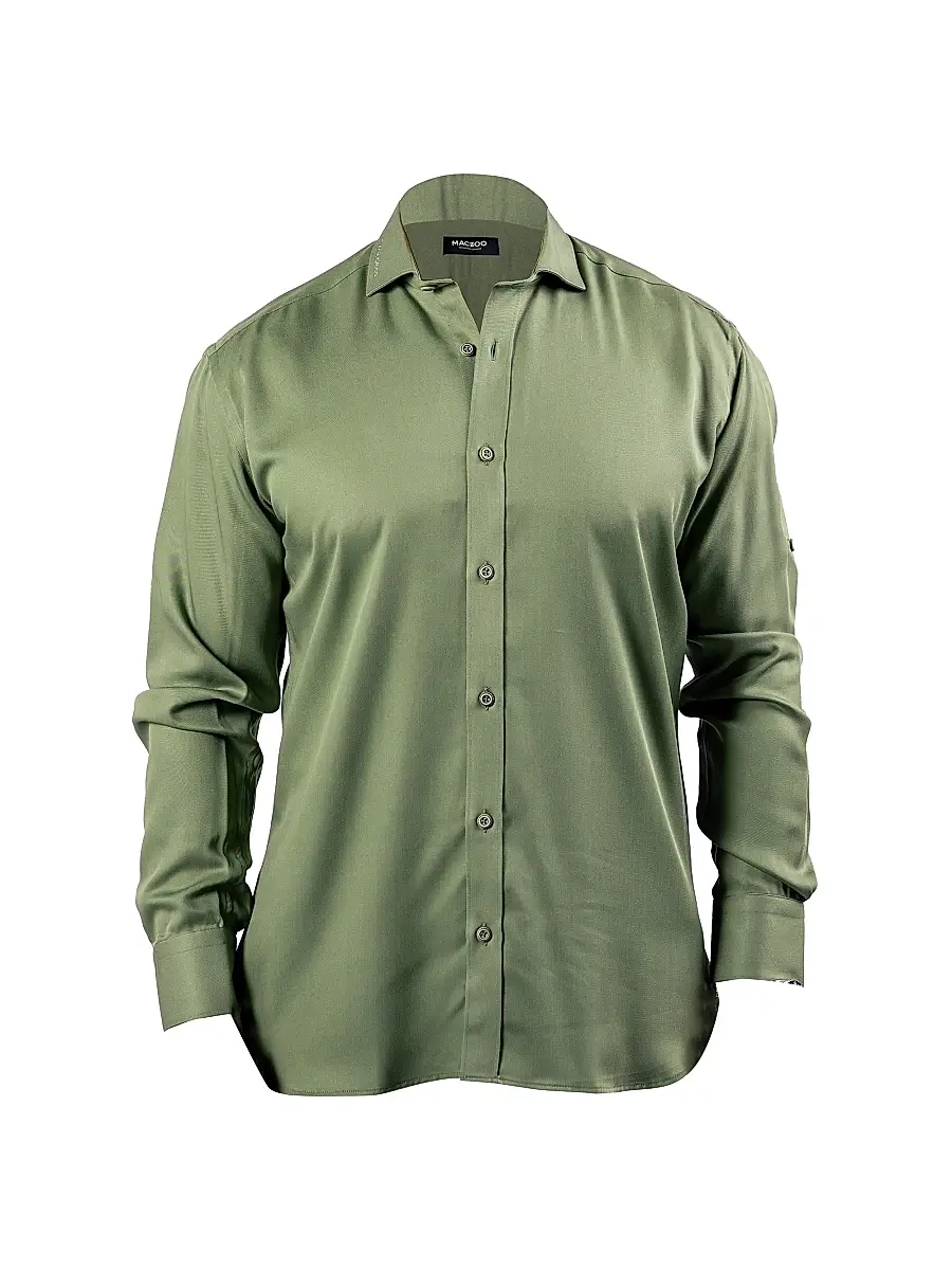 Maceoo Men's Berlin Resistance Shirt - Green | Image 1 Maceoo Men's Berlin Resistance Shirt - Green | Image 1