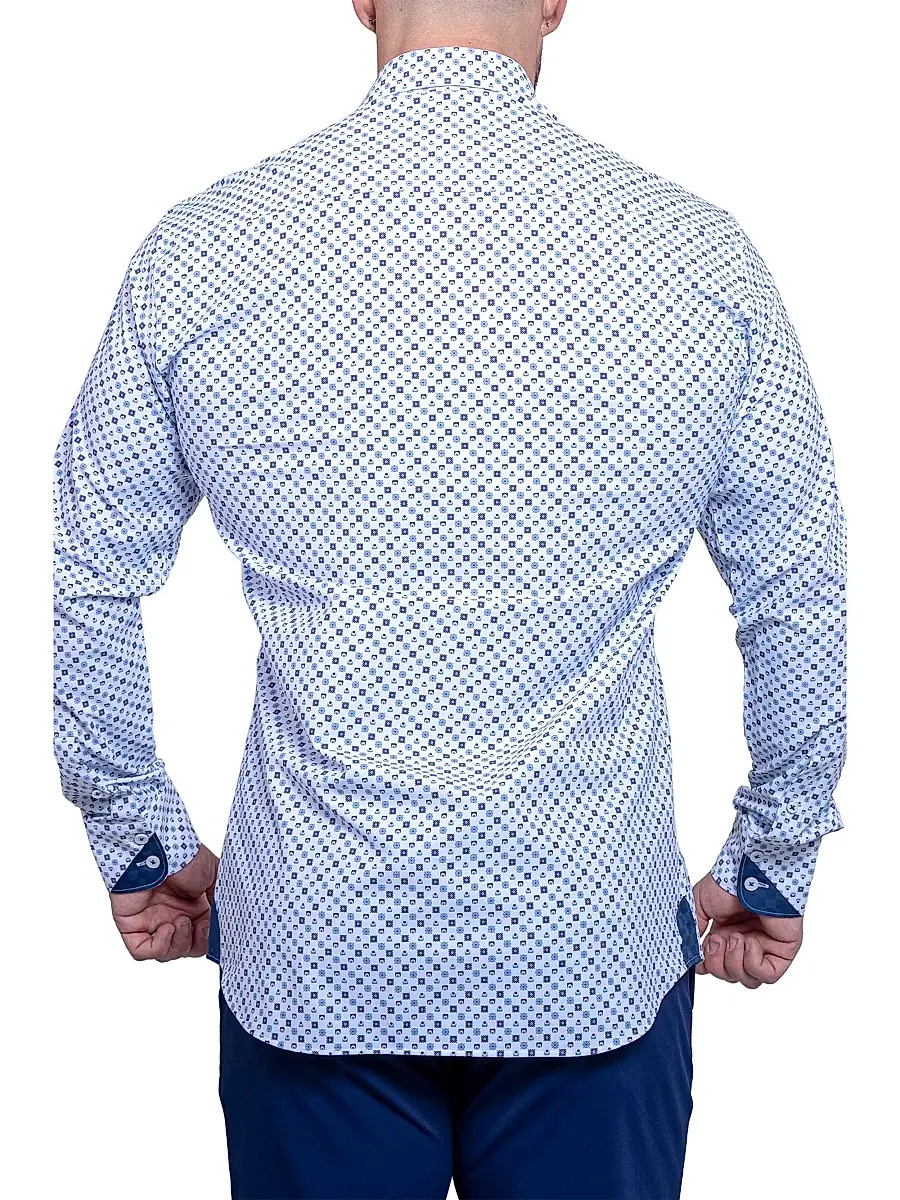 Maceoo Men's Einstein Resistance Shirt - Blue | Thumbnail 4 Maceoo Men's Einstein Resistance Shirt - Blue | Thumbnail 4