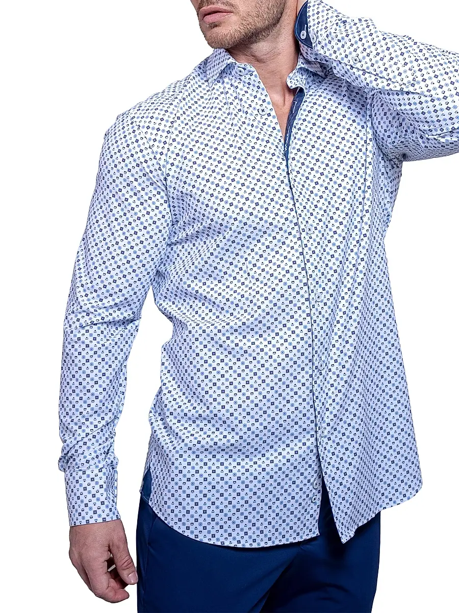 Maceoo Men's Einstein Resistance Shirt - Blue | Thumbnail 6 Maceoo Men's Einstein Resistance Shirt - Blue | Thumbnail 6