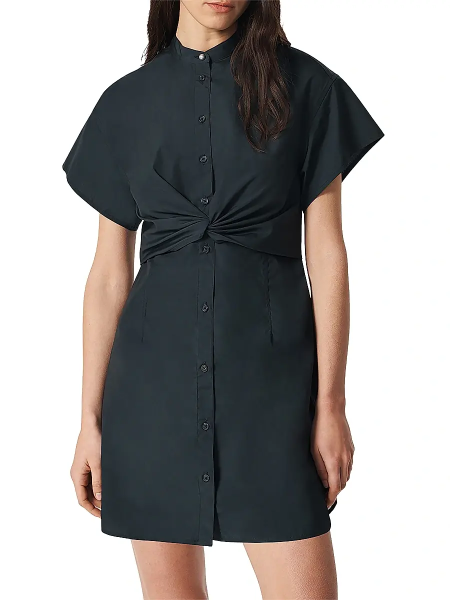 rag & bone Women's Gretchen Poplin Twist Mini Shirtdress | Thumbnail 3 rag & bone Women's Gretchen Poplin Twist Mini Shirtdress | Thumbnail 3