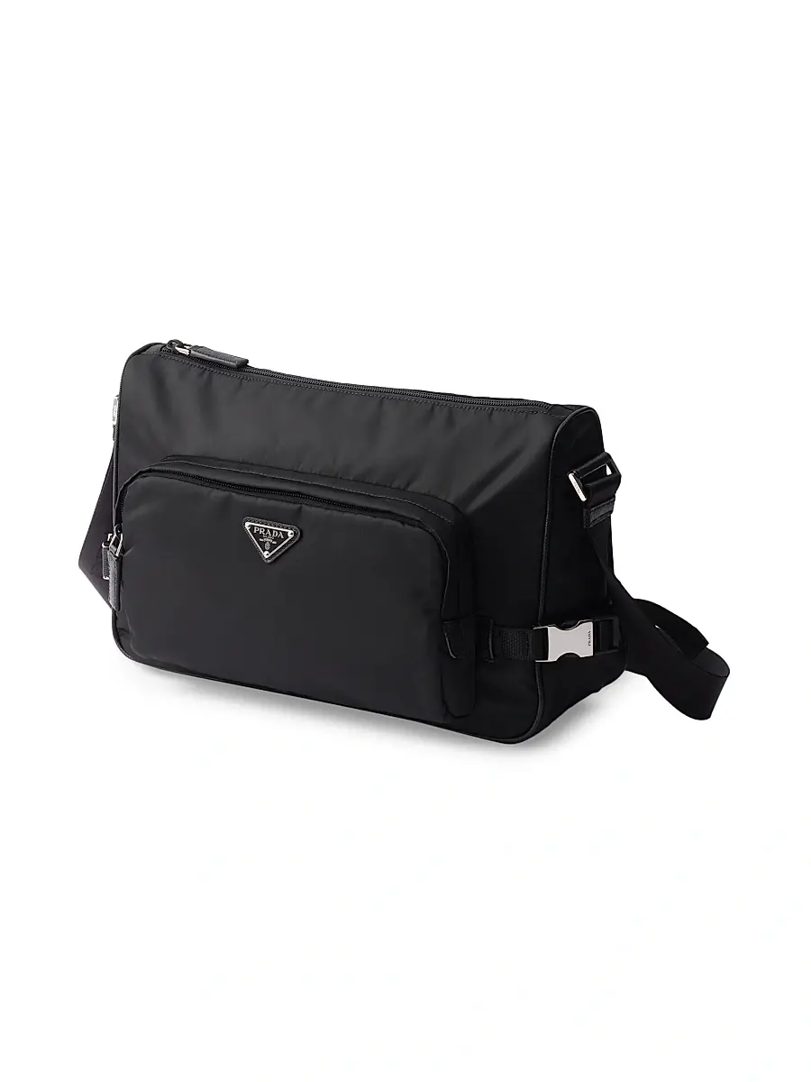 Prada Men's Re-Nylon and Saffiano Leather Shoulder Bag | Thumbnail 2 Prada Men's Re-Nylon and Saffiano Leather Shoulder Bag | Thumbnail 2