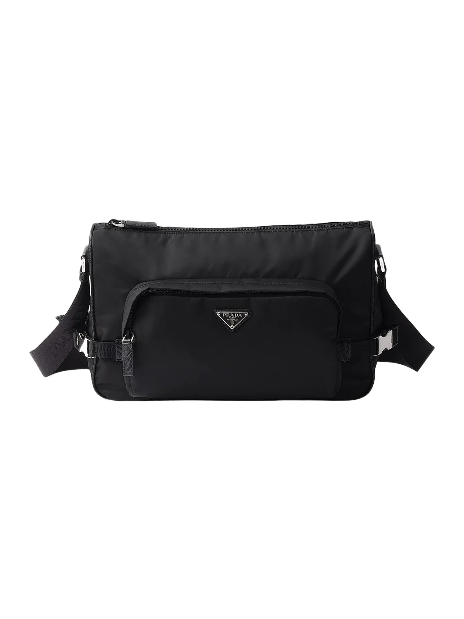Prada Men's Re-Nylon and Saffiano Leather Shoulder Bag