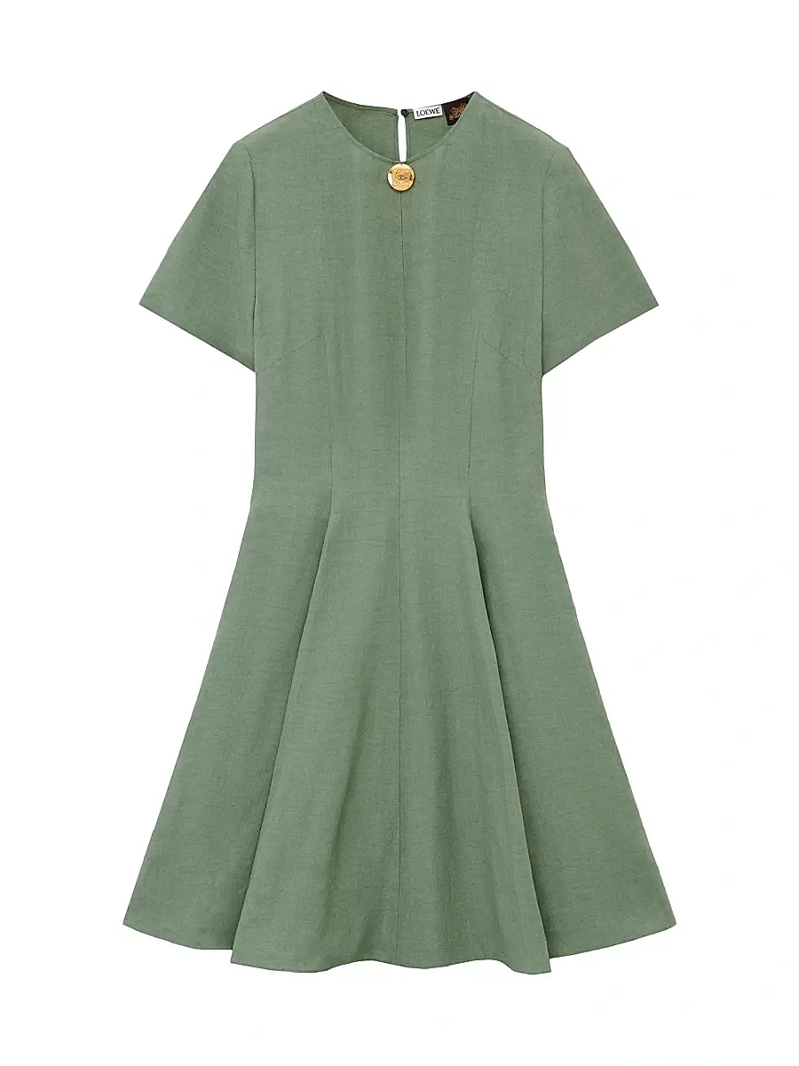LOEWE Women's x Paula's Ibiza Pebble Pleated Dress - Sage | Thumbnail 3 LOEWE Women's x Paula's Ibiza Pebble Pleated Dress - Sage | Thumbnail 3