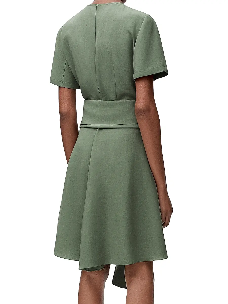 LOEWE Women's x Paula's Ibiza Pebble Pleated Dress - Sage | Thumbnail 5 LOEWE Women's x Paula's Ibiza Pebble Pleated Dress - Sage | Thumbnail 5
