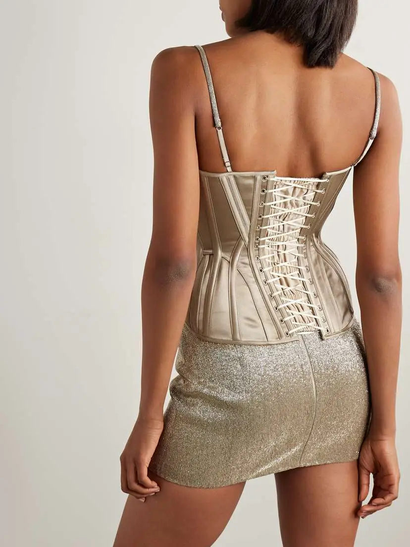 Wiederhoeft Salon Bead-embellished Silk-satin Bustier Top | Thumbnail 4 Wiederhoeft Salon Bead-embellished Silk-satin Bustier Top | Thumbnail 4