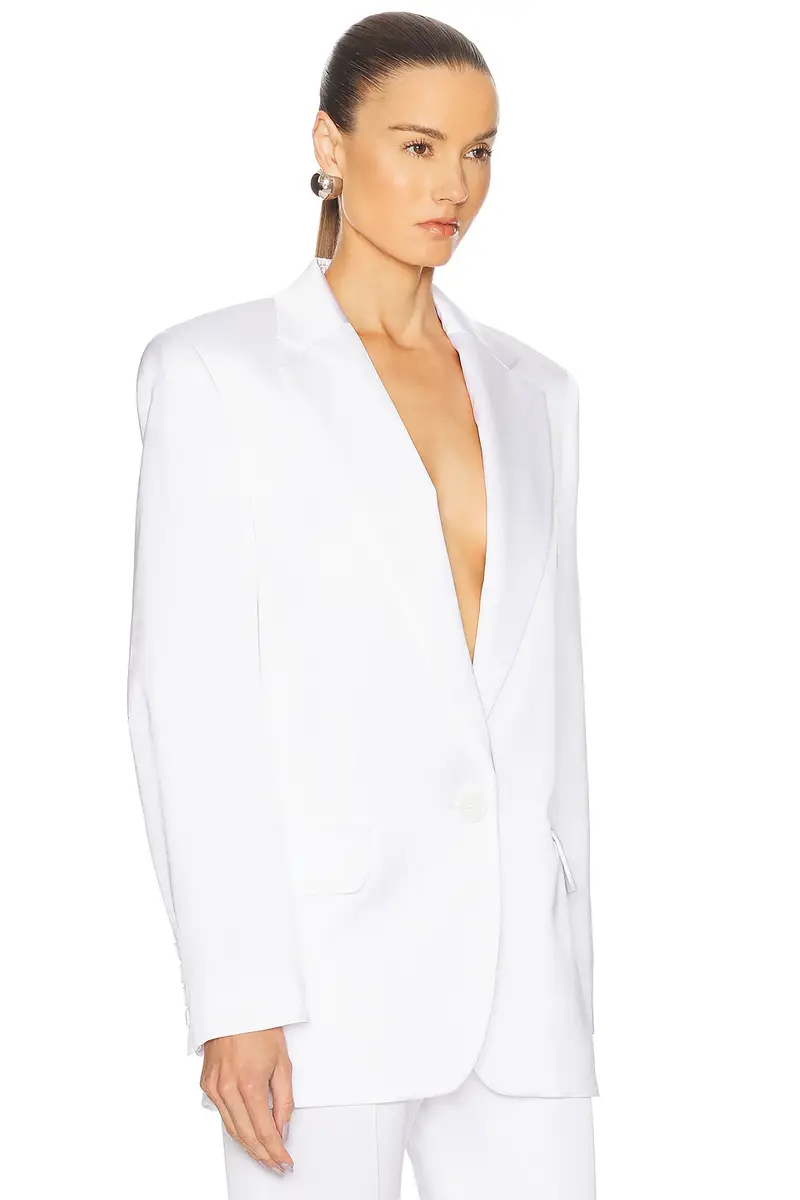 Alexandre Vauthier Satin Taiiloring Blazer | Thumbnail 2 Alexandre Vauthier Satin Taiiloring Blazer | Thumbnail 2