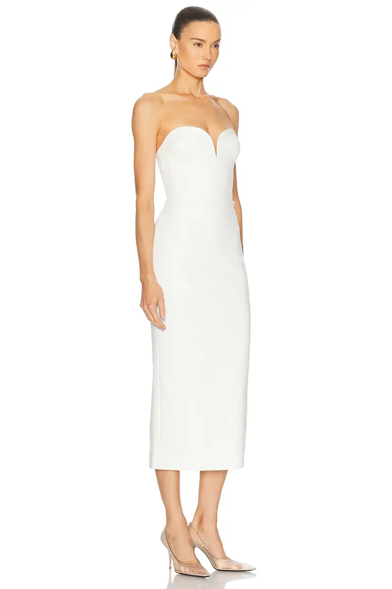 SANS FAFF Evening Sweetheart Neckline Midi Dress | Thumbnail 2