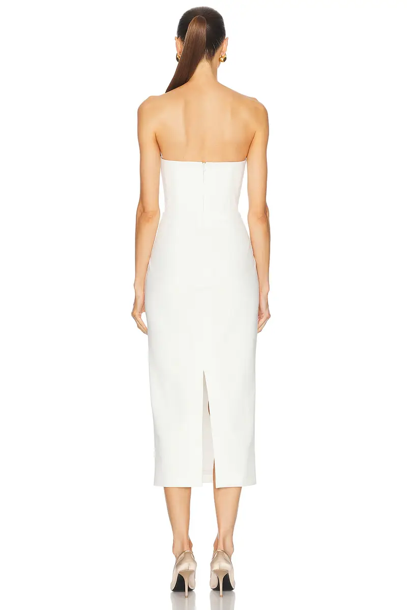 SANS FAFF Evening Sweetheart Neckline Midi Dress | Thumbnail 3