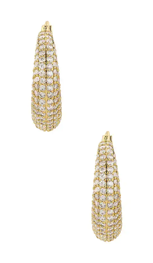 Lili Claspe Small Pave Becca Hoops | Thumbnail 2