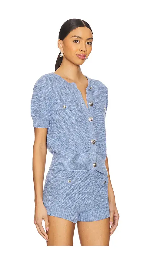 Central Park West Seed Stitch Short Sleeve Cardigan | Thumbnail 2 Central Park West Seed Stitch Short Sleeve Cardigan | Thumbnail 2