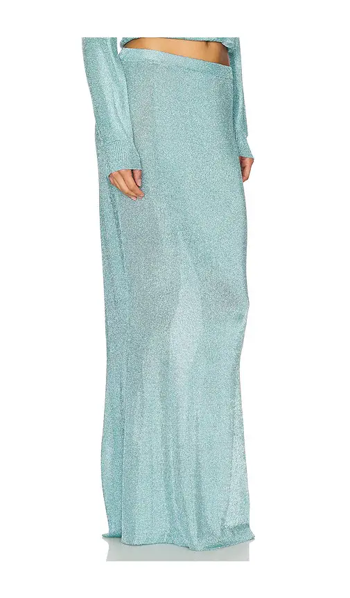 SEROYA Harmony Metallic Knit Skirt | Thumbnail 2