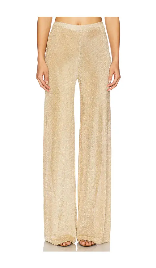 SEROYA Sheldon Metallic Knit Pants
