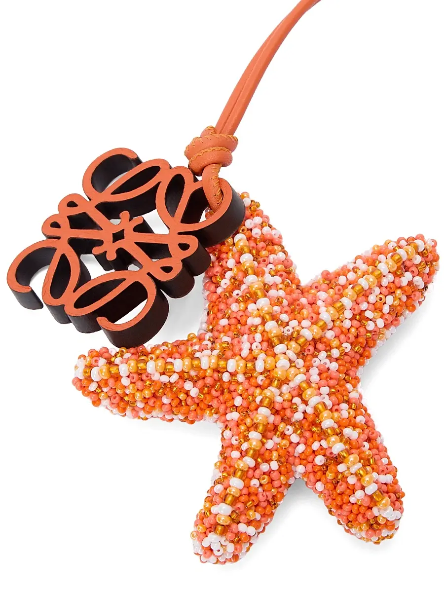 LOEWE Women's x Paula's Ibiza Anagram Star Charm - Orange | Thumbnail 2
