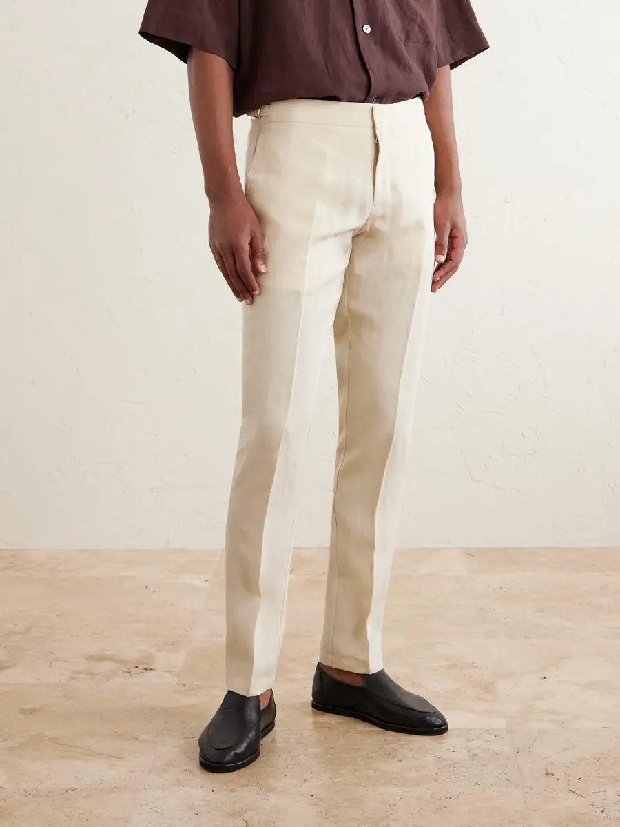 Orlebar Brown Griffon Tapered Linen Trousers - Men | Thumbnail 3