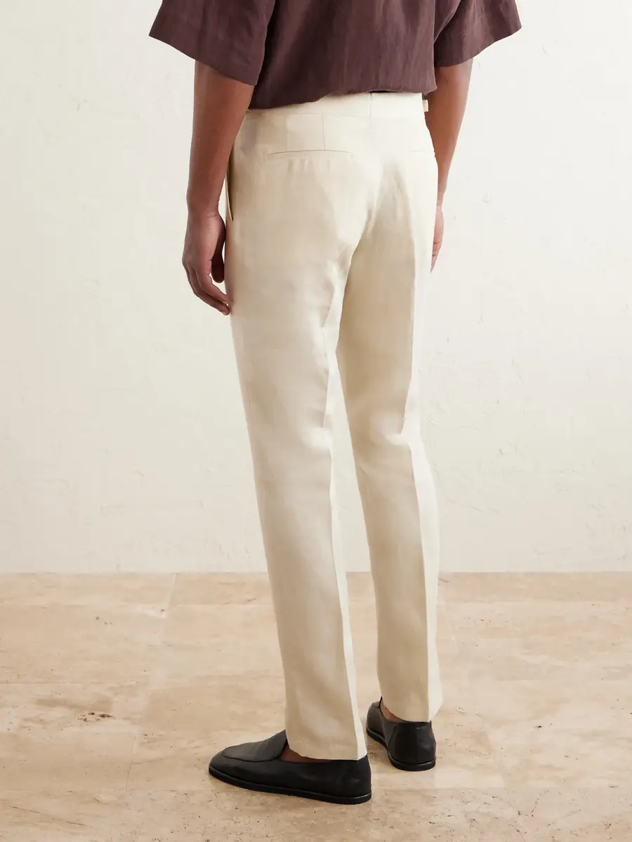 Orlebar Brown Griffon Tapered Linen Trousers - Men | Thumbnail 4