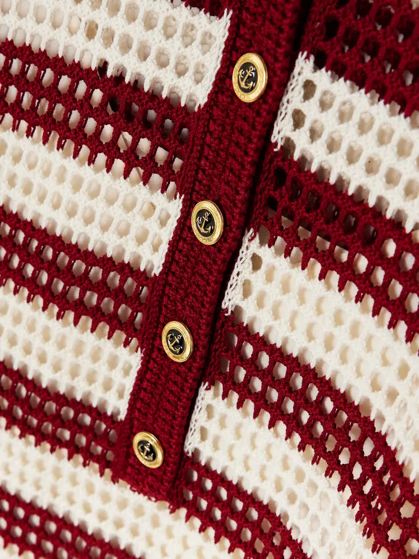 Gucci Striped Crocheted Cotton Midi Dress | Thumbnail 4 Gucci Striped Crocheted Cotton Midi Dress | Thumbnail 4