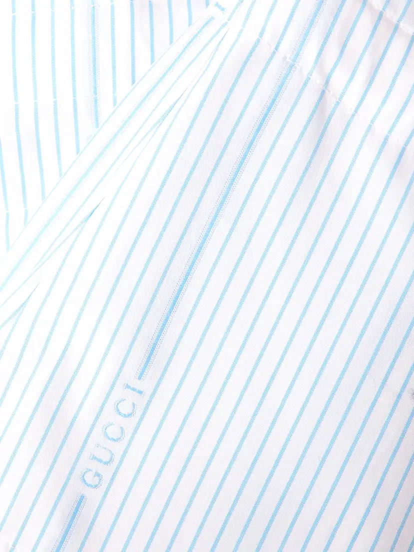 Gucci Tie-front Striped Cotton Oxford Camisole | Thumbnail 4