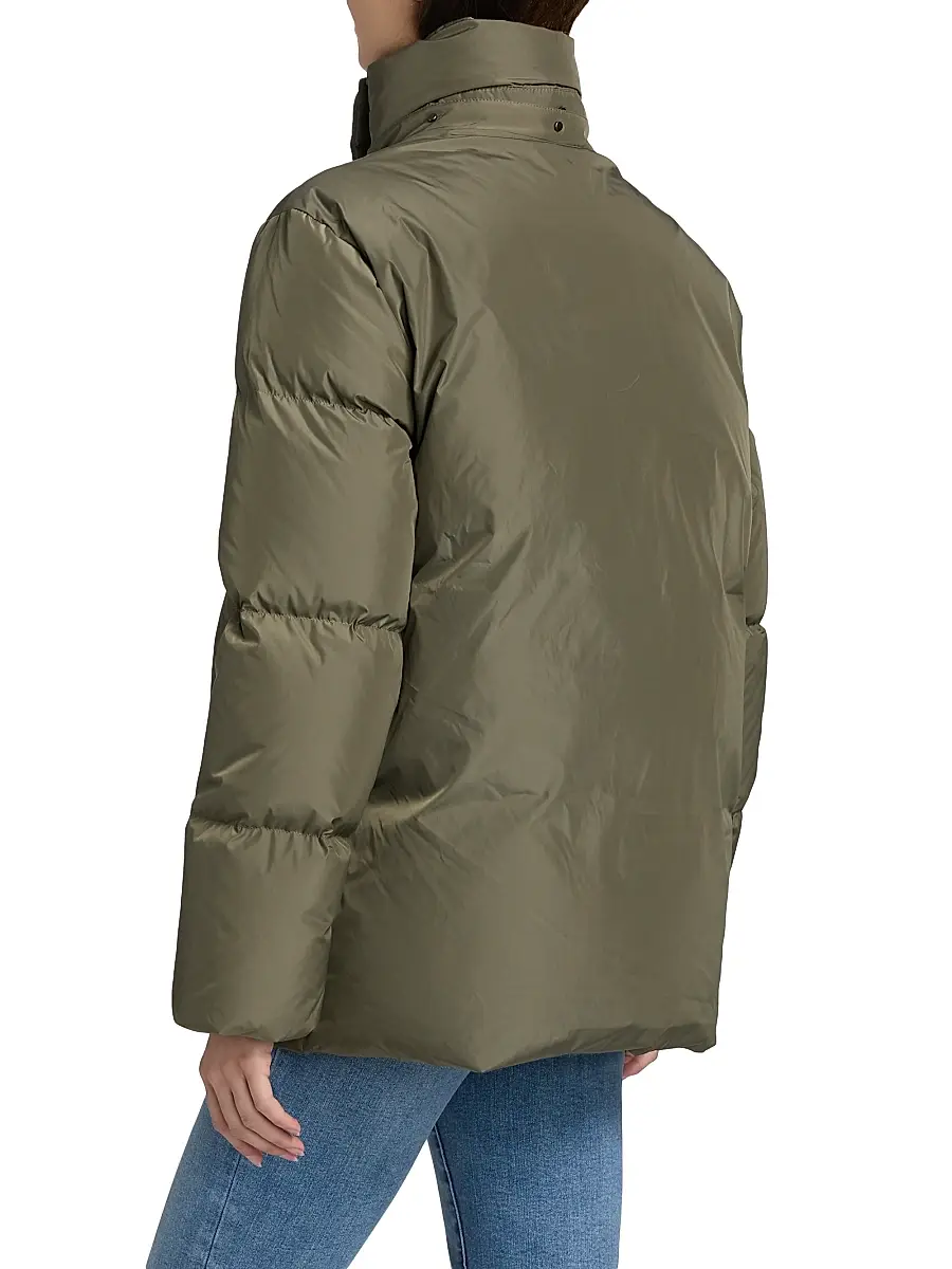 Jenni Kayne Women's Hooded Down Puffer Coat - Sage | Thumbnail 6
