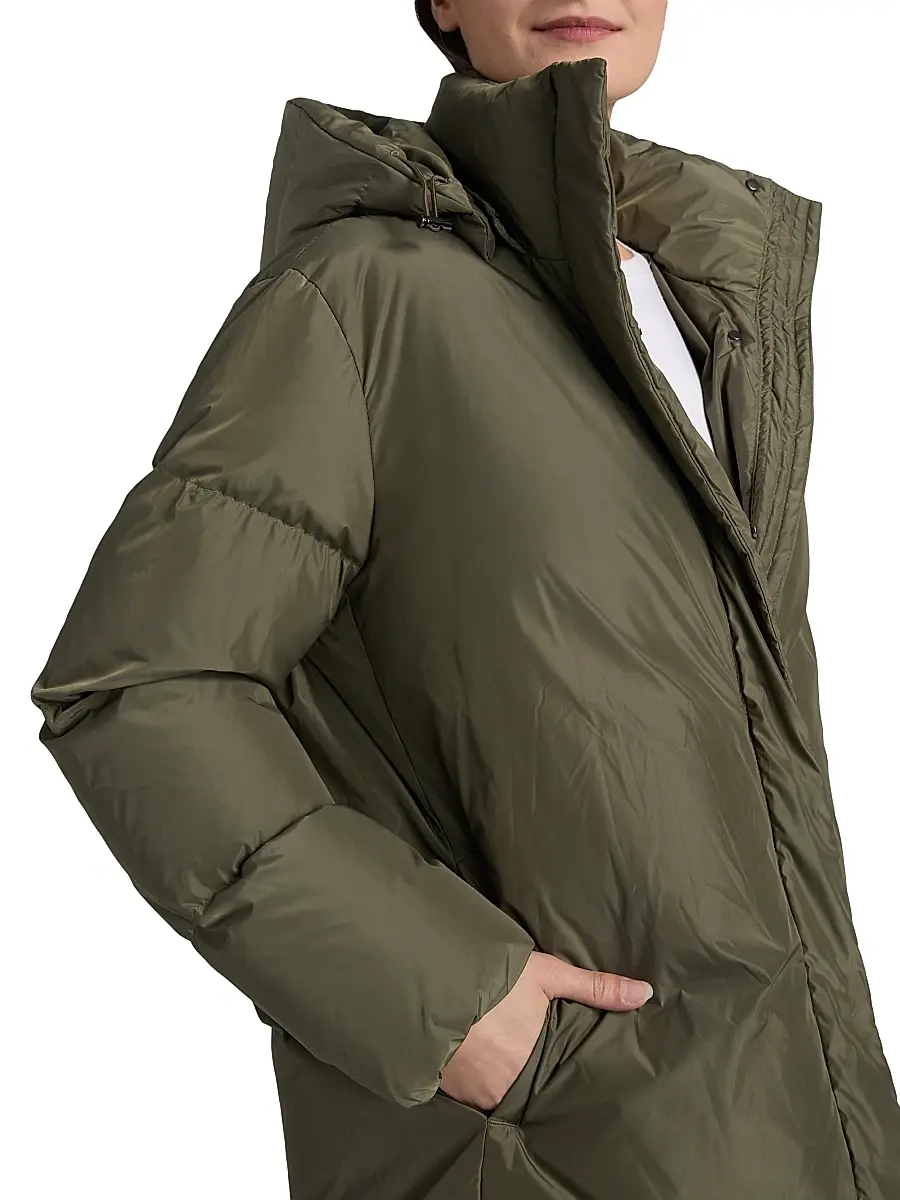 Jenni Kayne Women's Hooded Down Puffer Coat - Sage | Thumbnail 7